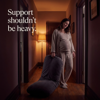 Support shouldn't be heavy — hauling a bulky body pillow, before Tendra