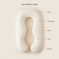 The Cradle Core — head, shoulder, bump, hips, knees zone diagram